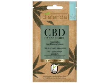 BIELENDA CBD Cannabidiol hydratačno - upokojujúca pleťová maska