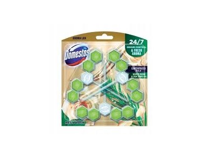 Domestos wc blok Aroma Lux White Rose & Tea Tree Oil 3x55g