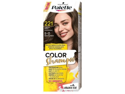 Palette Color Shampoo 221 5 0 stred. hnedý