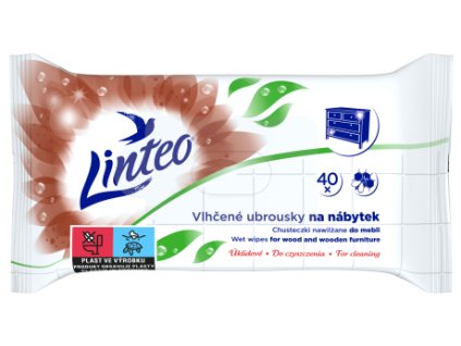Linteo Vlhčené upratovacie obrúsky na nábytok – 40 ks