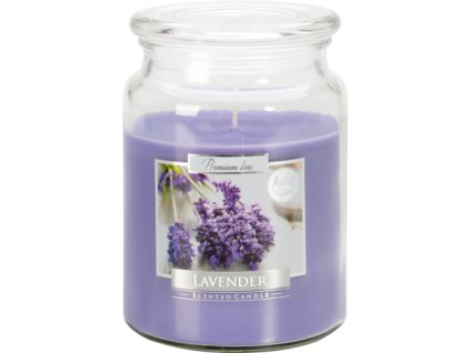 Bispol Sviečka v pohári s vrchn. snd99 14cm/500g 100h lavender
