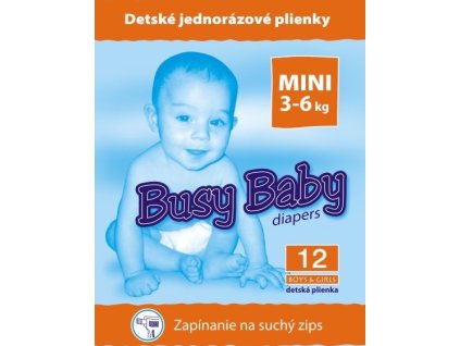 Busy Baby plienky 3-6 kg 12 ks