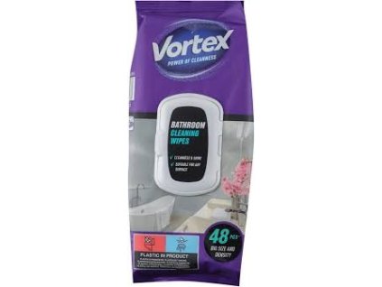 VORTEX Vlhčené upratovacie obrúsky do kúpeľne – 48 ks