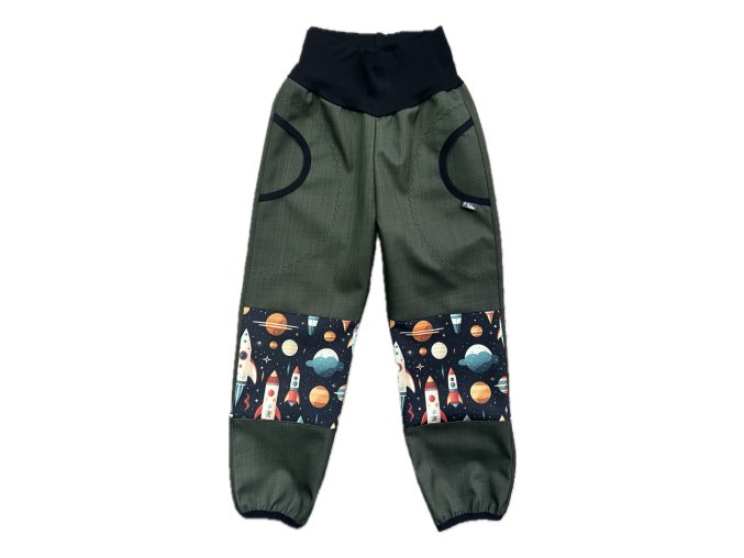 Softshelové kalhoty - khaki - rakety
