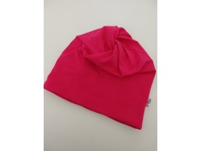 čepice s dírou- barva růžová