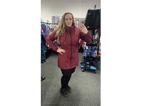 Dámská parka fleesem - vínová vel. 48