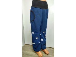 Softshelové kalhoty - tmavě modré - hvězdy