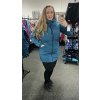 Dámská parka fleesem - petrolejová vel. 44