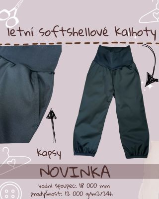 👌NOVINKA👏❤️ Letni softshellové kalhoty - vodoodpudivý a větruodolný - super v létě když zaprší, je vlhko, větrno - na...