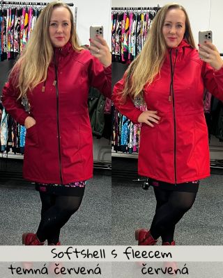 Nová červená barvička na softshellu s fleecem😇 Temná červená! Je krásná! Tady vidíte srovnání s jasnější červenou❤️ Která...