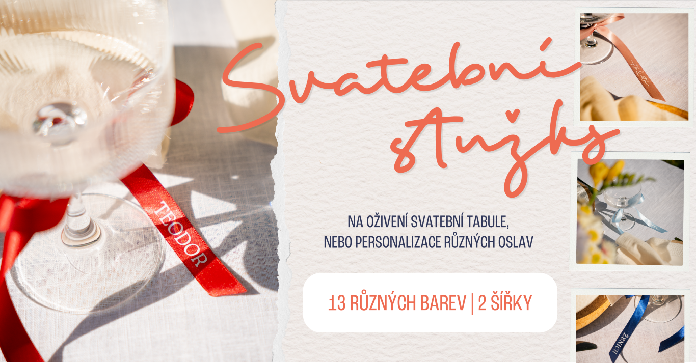 svatebí stužky se jménem