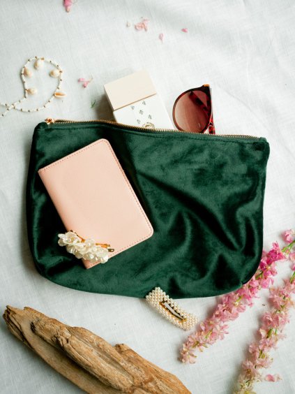 Sametová taštička SMARAGD