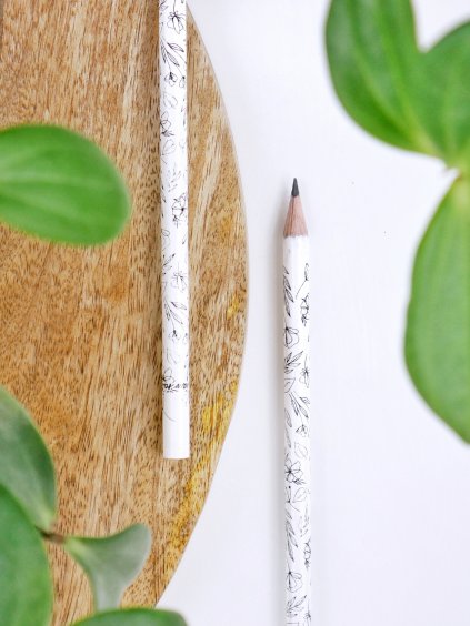 Tužka - Černobílé květiny (II. jakost)