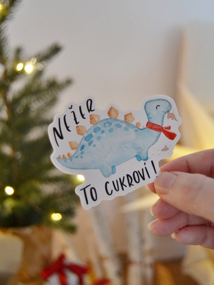 Samolepka vánoční - Nežer to cukroví!