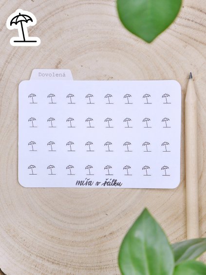 Mini samolepky | Ikonky - Dovolená