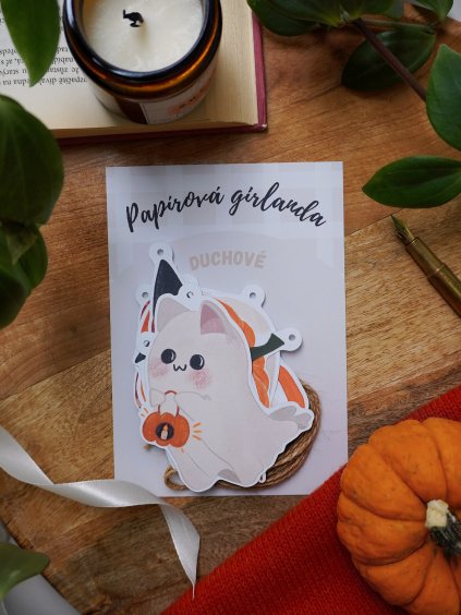 Papírová girlanda - Duchové