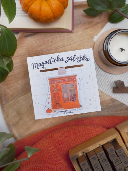Magnetická záložka do knihy - Cinnamon Coffee