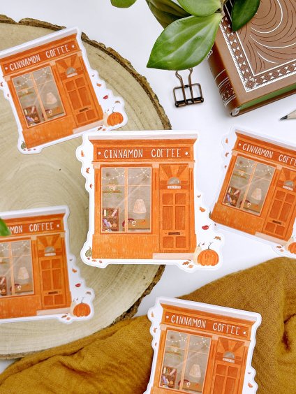 Samolepka - Cinnamon coffee