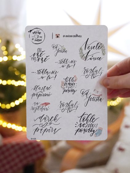 Samolepky s texty na vánoční dárky - velké (A5)