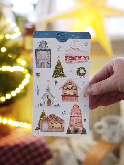 Samolepky - Vánoční městečko | premium