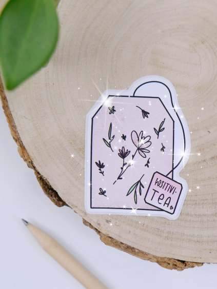 Třpytivá samolepka - Positivi-Tea
