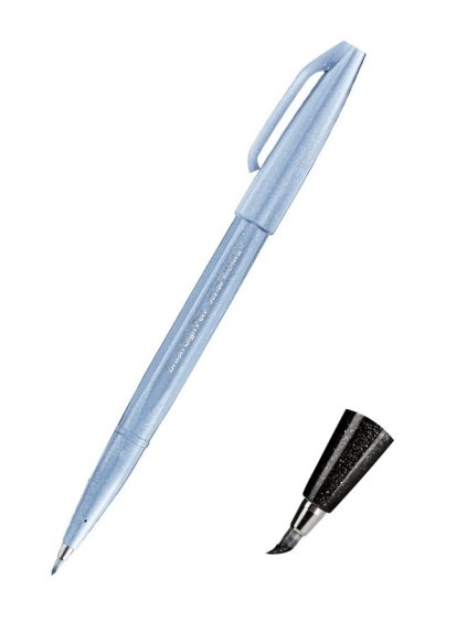 pentel brush sign pen s pentel grey blue