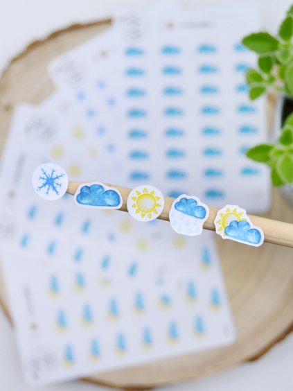 Samolepky - Počasí | Set 5 ks