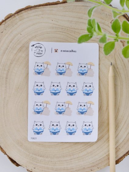 Samolepky - Luna the Cat | Na dovolené