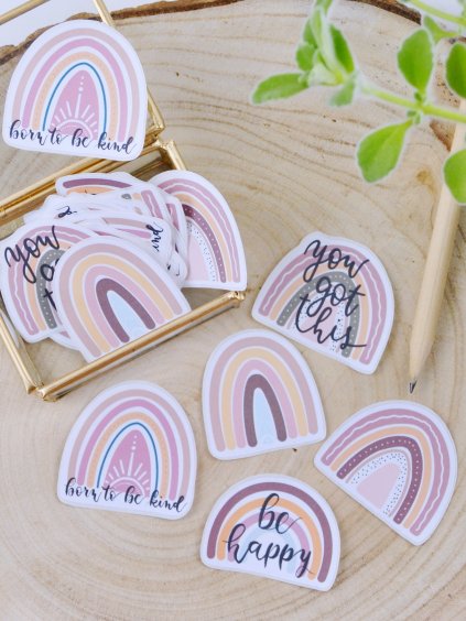 Samolepky v balíčku - Duhy | 10 ks