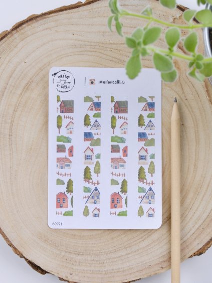 Samolepky pásky - Vesnička