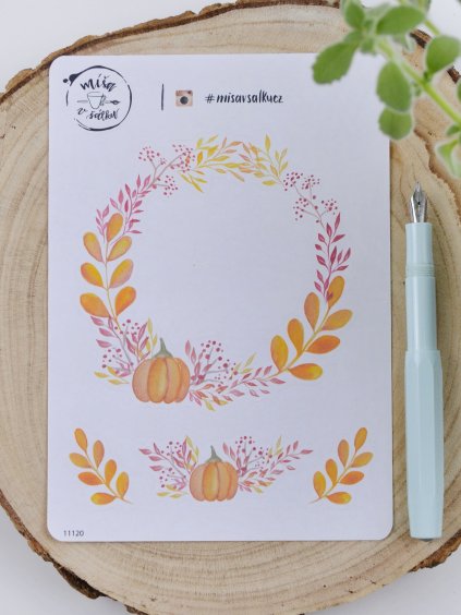 Samolepky věneček | Procházka podzimem