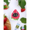 Třpytivá samolepka - Strawberry cat