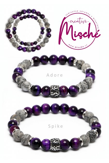 119 Adore Spike párové náramky
