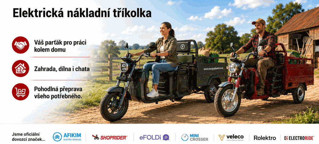 Nákladní tříkolka červená