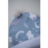 ČEPICE modrá polární noc - fleece (s bambulí)