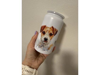 Barevný termohrnek jack russell