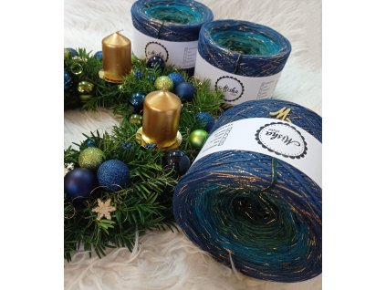 Adventní věnec (tmavě zlatý lurex)