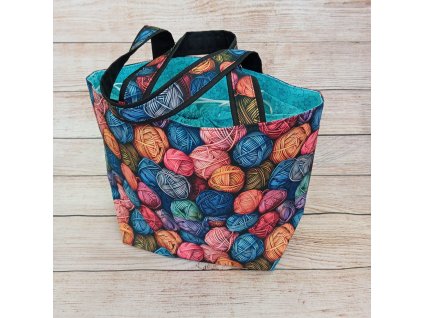 Taška na klubíčka - tmavá klubíčka
