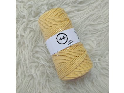Twisty macramé 3mm 120 žlutá/80m