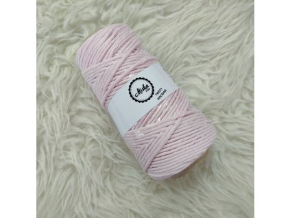 Twisty macramé 3mm 424 pastelově růžová/80m