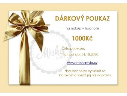 poukaz 1000 šablona