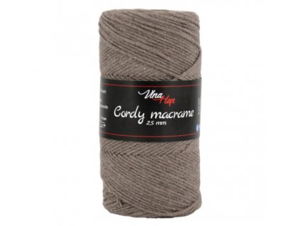 Cordy macrame 8128 hnědošedá