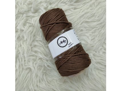 Twisty macramé 3mm 650 hnědá
