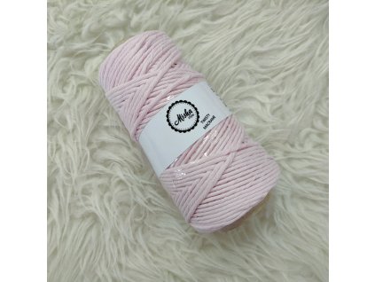 Twisty macramé 3mm 424 pastelově růžová