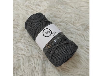 Twisty macramé 3mm 735 tmavě šedá