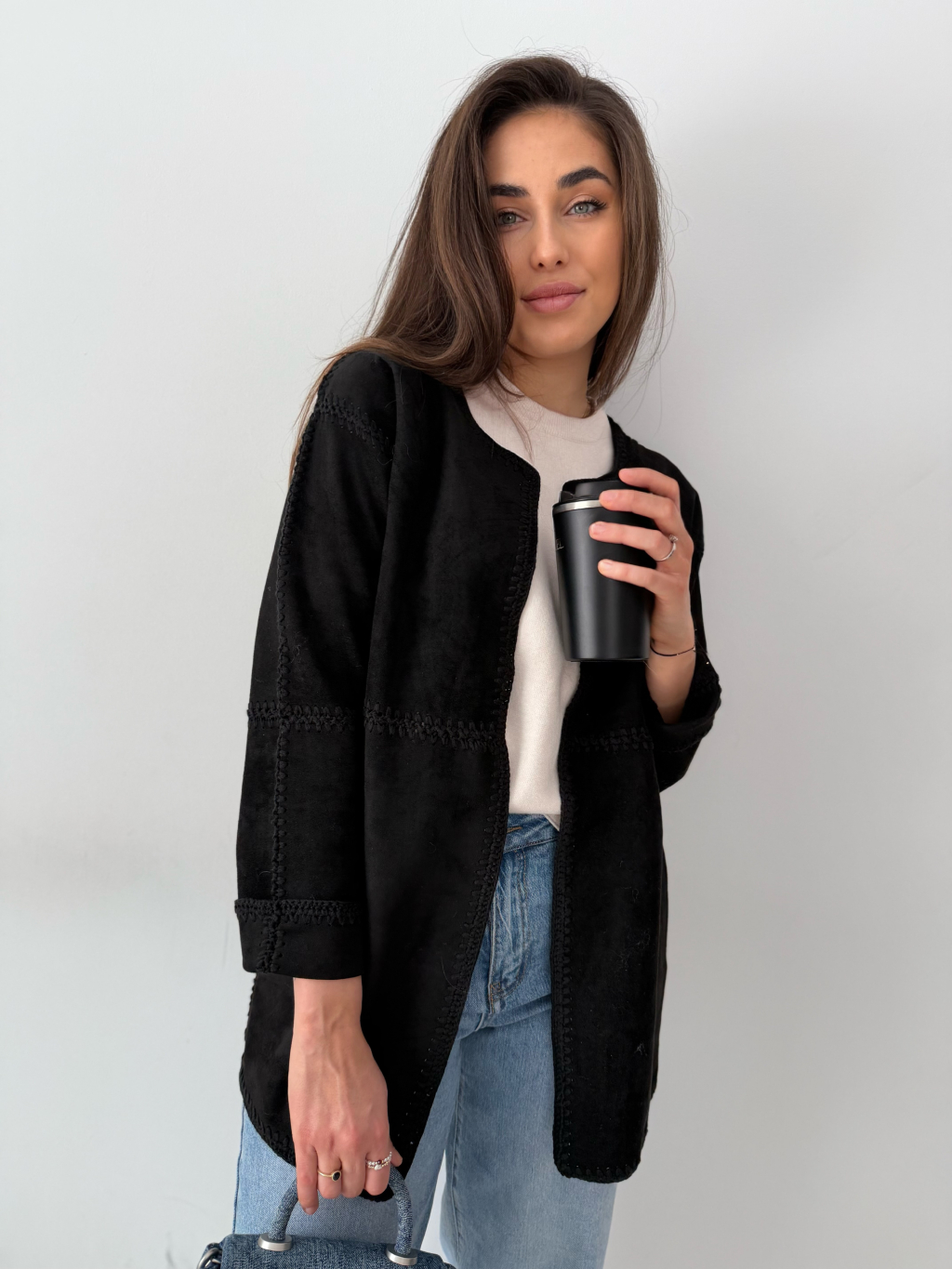 Boho kabátek černá