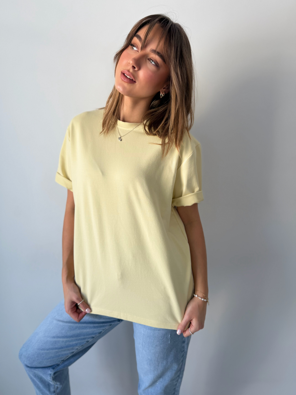 Oversize triko žlutá