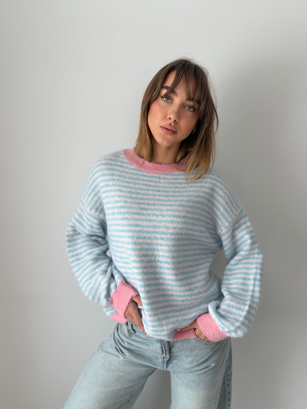 Svetr pruhovaný Pastel