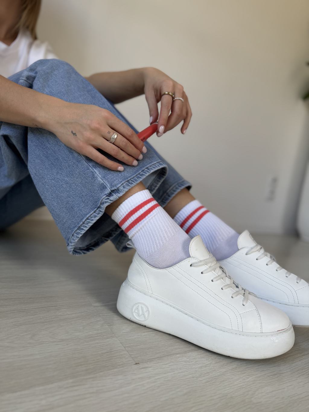 Ponožky II korálová