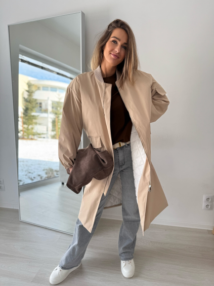 Oversize Bunda Kimmi krémová